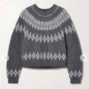 Nili Lotan Fair-isle grey sweater. NWOT
Size S